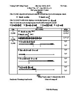 Đề kiểm tra 15 phút môn Đại số Lớp 10 - Năm học 2018-2019 - Trần Văn Phương (Có đáp án)